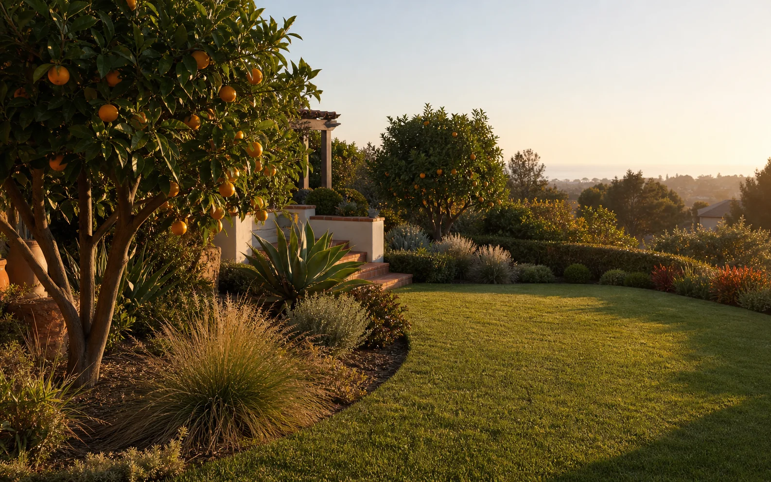 Conceptual fall Orange County garden