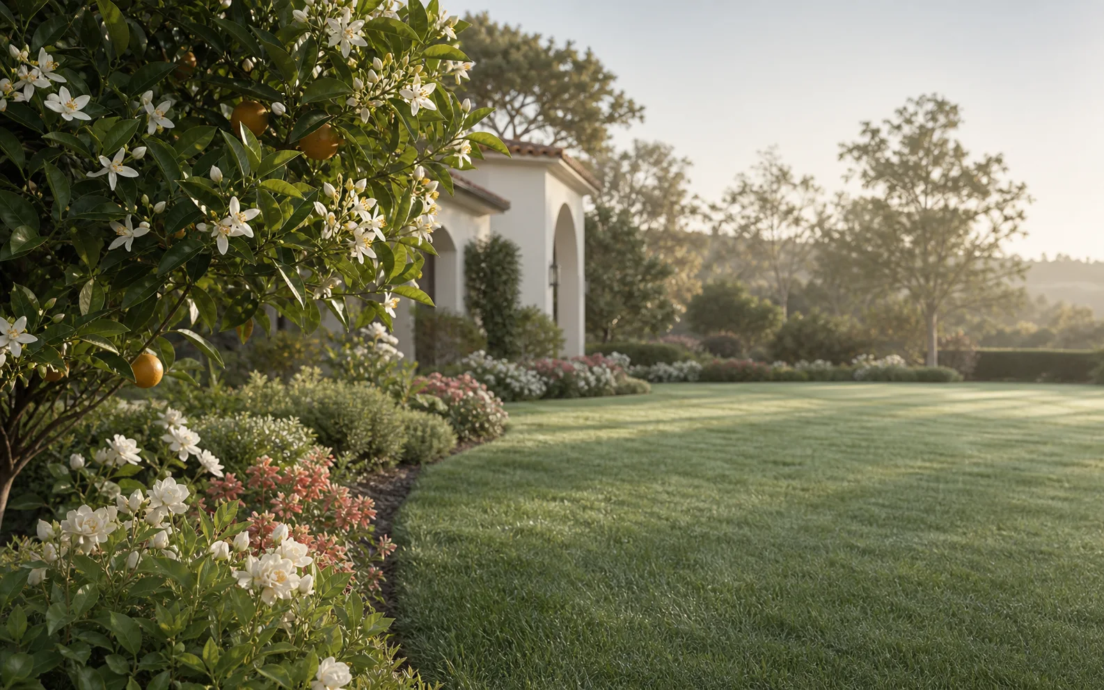 Conceptual spring Orange County garden