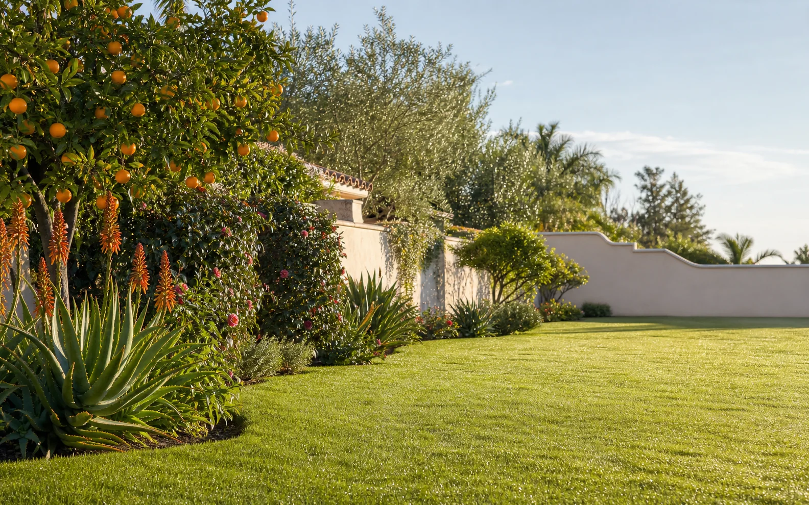 Conceptual winter Orange County garden